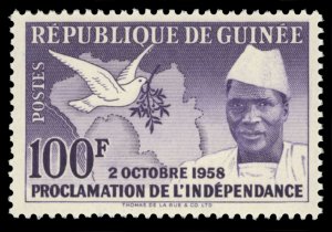 GUINEA Sc 174 VF/MNH- 1959 - Proclamation of Independence-High Value