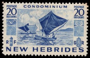 New Hebrides-British #69 Outrigger Canoes with Sails; MNH