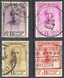 Belgium Sc# B114-B117 Used 1932 Mercier Giving Blessing