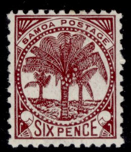 SAMOA QV SG62, 6d brown-lake, M MINT. Cat £20. 