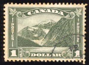 Canada Scott 177 Used  $1.00 Dark Olive Green 1930   Lot T609