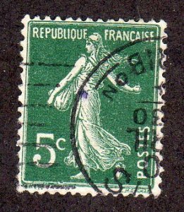 France 159 - Used - 5c The Sower (1907)