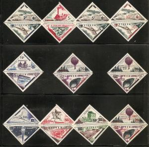 Monaco  371-390, C49-50 Mint OG 1958 Transportation Overp...