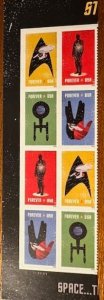 US # 5135a Star Trek Block of 8 forever 2016 Mint NH