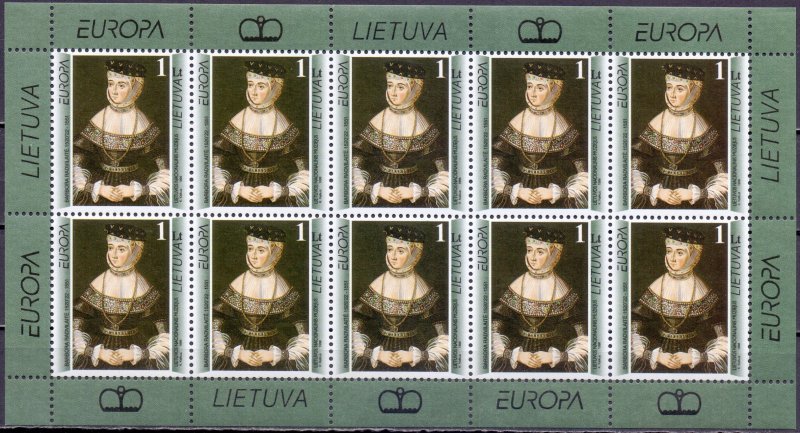 Lithuania. 1996. Small sheet 608. Picture of europe. MNH.