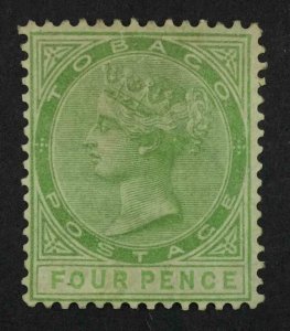 MOMEN: TOBAGO SG #10 1879 CROWN CC MINT OG NH £350++ LOT #63879