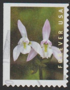 SC# 5445 - (55c) - Wild Orchids, 1 of 10 - used bklt single off paper