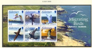 Alderney 2003 Migrating Birds Mini Sheet SGMSA216 Unmounted Mint