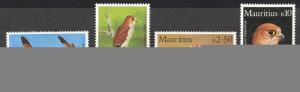 Mauritius Sc# 583-586 MNH 1984 25c-10r Mauritius Kestrels