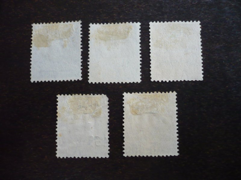 Stamps - Burma - Scott# O3-O5,O8,O9 - Used Part Set of 5 Stamps