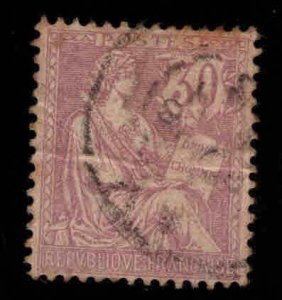 FRANCE Scott 137 Used stamp horizontal bend, perf tips toned at top