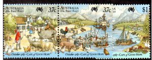 AUSTRALIA 1028-1029 MNH SCV $3.65 BIN $2.20 FIRST FLEET