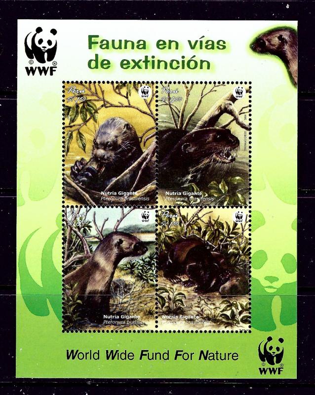 Peru 1433 MNH 2004 Animals (W.W.F.) S/S