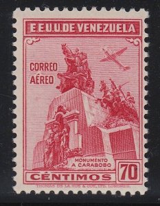 Venezuela 1938 70c Dark Carmine LM Mint. Scott C131