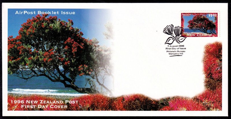New Zealand 1996 Pohutukawa Tree 'Self-adhesive' First Day Cover FD...