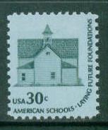 1606 30c School House Fine MNH Dry Gum