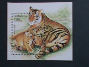 AZERBAIJAN-1994-SC#469- TIGER FAMILY  CTO S/S VERY FINE