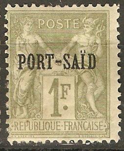 France Off Egypt Pt Said 13 Mi 28 MH Fine 1899 SCV $30.00