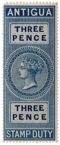 (I.B) Antigua Revenue : Duty Stamp 3d (1876)