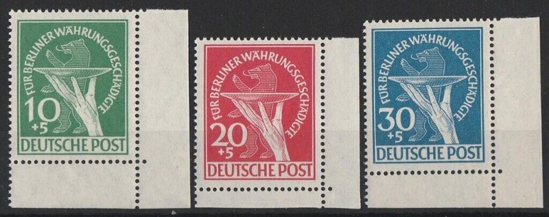 GERMANY - WEST BERLIN 1949 Relief Fund set 10pf-30pf. MNH **.