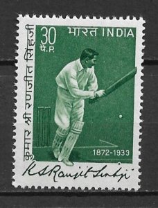 1972 India 591 Cricketer Ranjit Sinhji MNH