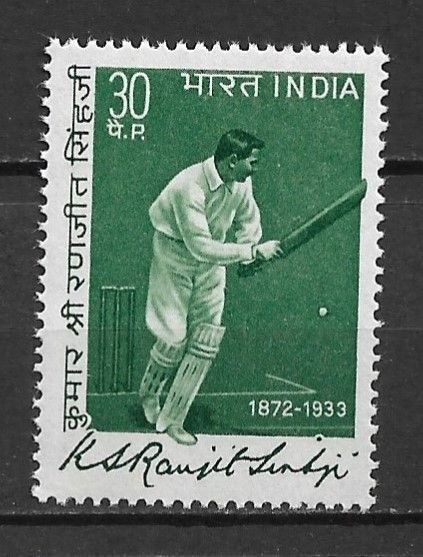 1972 India 591 Cricketer Ranjit Sinhji MNH