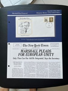 NY times Philatelic history of US panel: Marshall plan proposed