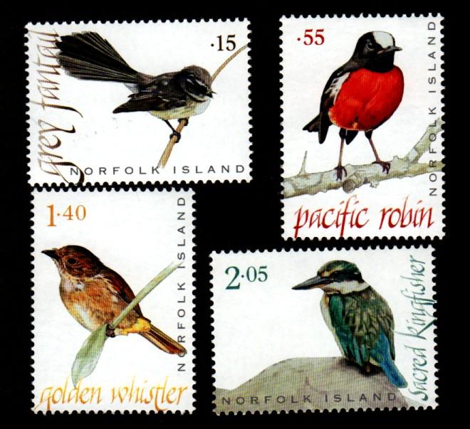 Norfolk Island 985-988 Mint NH Birds!