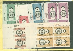 Canal Zone #C42-C47 Mint (NH) Plate Block