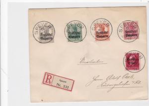 germany speyer 1919 registered multi stamps cover ref r13245