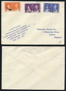 Sierra Leone 1937 Coronation on a Cover