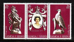 Samoa-Sc#472abc- id9- unused NH set-QEII-Coronation-1978-