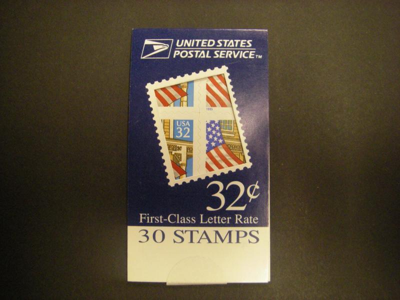 BK227, Scott 2920f, 32c Flag o/Porch, MDI Makeshift Booklet, Pos 13/11, No 3634X