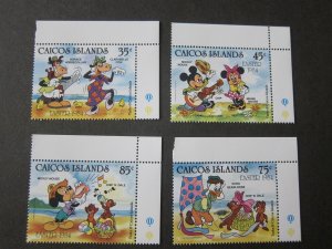 Caicos Islands 1984 Sc 42-45 Disney set MNH