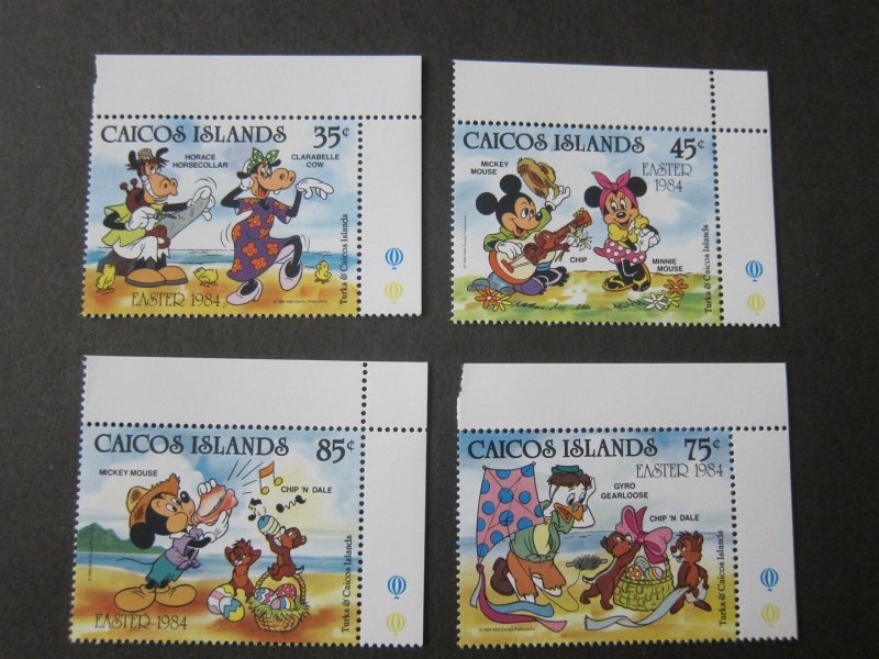 Caicos Islands 1984 Sc 42-45 Disney set MNH