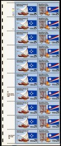 US 2506-07  Micronesia & Marshall Islds 25c -Plate Strip of 20-MNH-1990-22523 UL