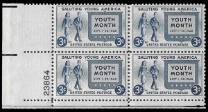 US SC 963 * American Youth - Plate Block of 4 * MNH * 1948