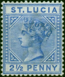 St Lucia 1891 2 1/2d Ultramarine SG46 Fine LMM