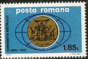 ROMANIA Scott 2544 MNH** 1975 Meter convention stamp