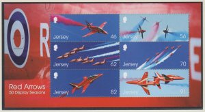 Jersey 2014, ' Red Arrows' Miniature Sheet  .  unmounted mint NHM