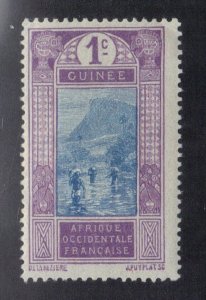 FRENCH GUINEA SCOTT #63 MH 1c 1913-33