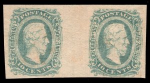 US CSA # 11d UNUSED NO GUM HORIZONTAL VERTICAL GUTTER GREEN  $500+ LOT #18905-13