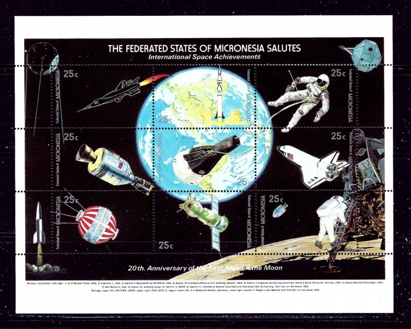 Micronesia 81 MNH 1989 20th Anniv of First Moon Landing