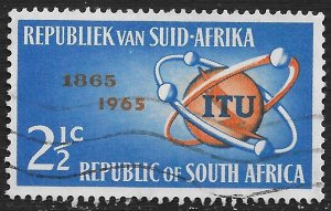 South Africa #306 2 1/2c Emblem and ITU Satellites