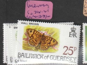 Guernsey Queen Elizabeth Butterfly SC 218-21 MNH (8ezb)