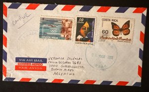 CM) 2001. COSTA RICA. BUTTERFLY. JUANA DEL CASTILLO. OLYMPICS. ENVELOPE. XF