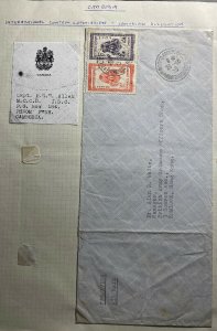 1955 International Commission Canadian Legation Cambodia Cover To Hong Kong