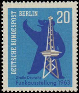 German Occupation Stamps - Berlin #9N209, Complete Set, 1963, Radio, Never Hi...