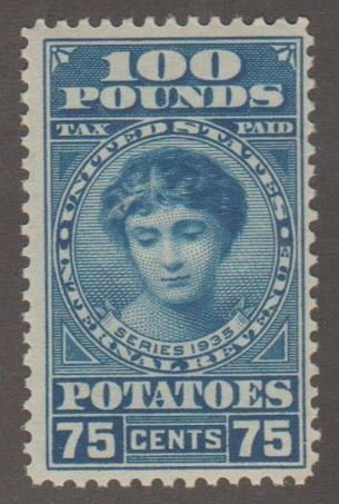 U.S.  Scott #RI10 Potato Revenue Stamp - Mint Single