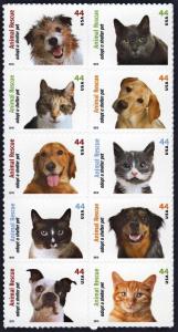SC#4460a 44¢ Animal Rescue Block of Ten  (2010) MNH